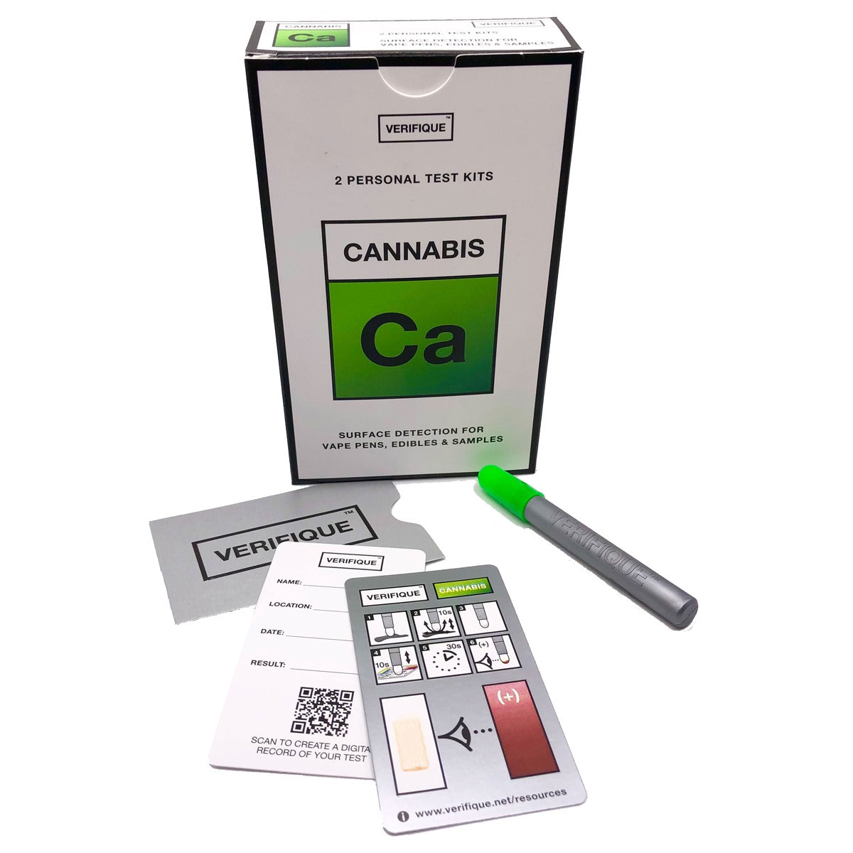 swabtek verifique detection test for cannabis THC and marijuana full retail box contents