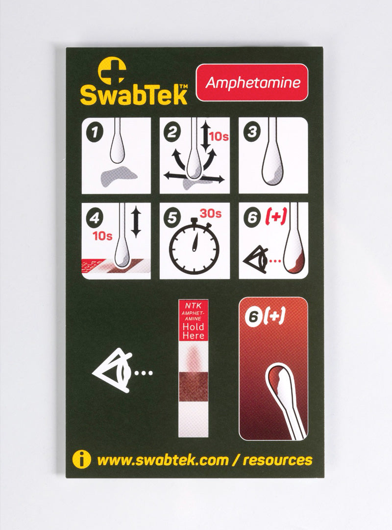 swabtek amphetamine detection reference card