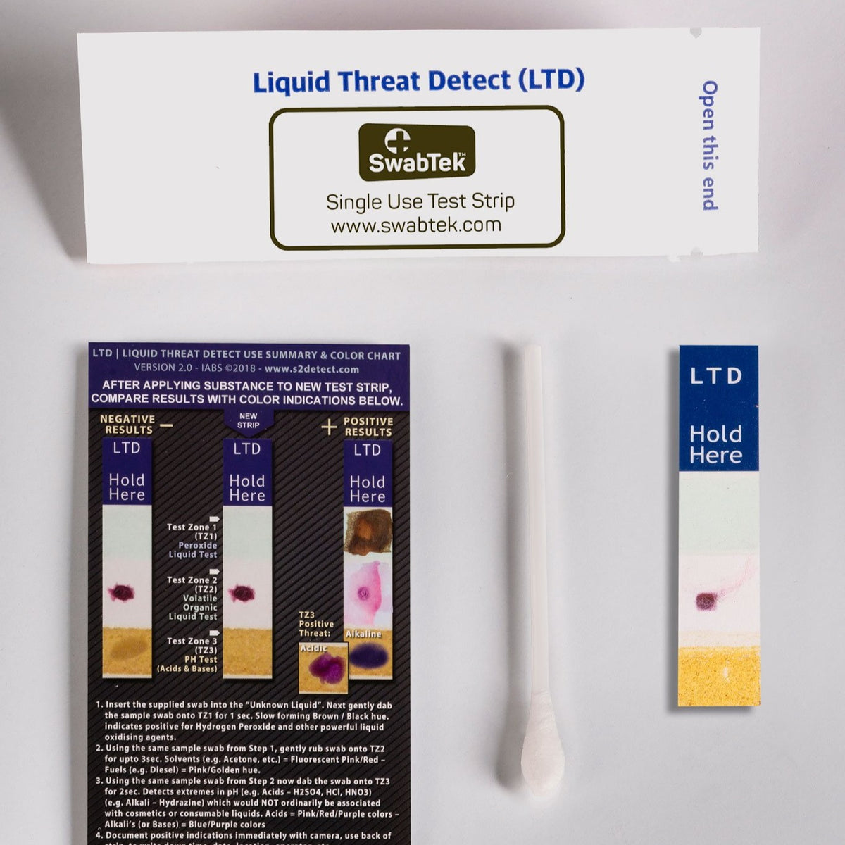 Explosoves Package Testing SwabTek Liquid Explosives Detection Test Kit | Swabtek